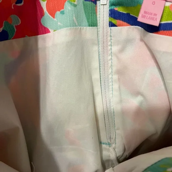 Lilly Pulitzer Rhea Casa Banana Print Multi Color Floral Mini Skirt Skort Size 0 - Picture 4 of 11